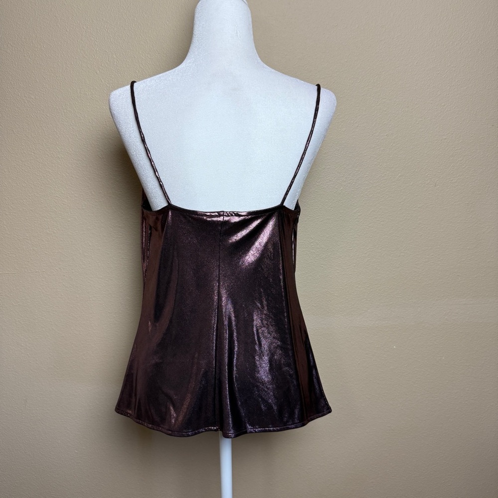 Zara Metallic Draped Cowl Neck Camisole, Small - Picture 5 of 8